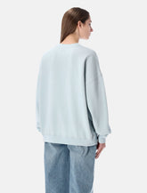 Felpa Miles in cotone celeste Anine Bing - | Spazio Pritelli