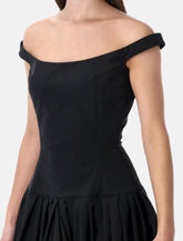 Magda Butrym black draped off-shoulder gown - | Spazio Pritelli