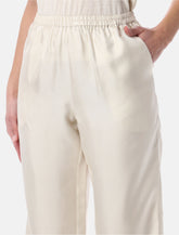 Loulou Alera silk straight pants - | Spazio Pritelli