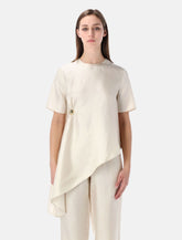 Loulou Madea asymmetric silk top - | Spazio Pritelli