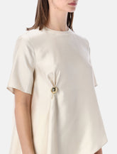 Loulou Madea asymmetric silk top - | Spazio Pritelli