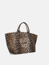 Ganni Leopard XXL tote bag - | Spazio Pritelli