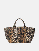 Ganni Leopard XXL tote bag - | Spazio Pritelli