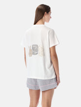 Ganni white Animal graphic t-shirt - | Spazio Pritelli