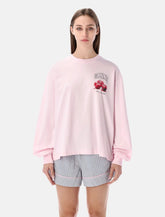 T-shirt rosa a maniche lunghe con stampa Cherry di Ganni - | Spazio Pritelli