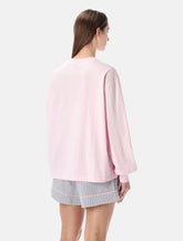 T-shirt rosa a maniche lunghe con stampa Cherry di Ganni - | Spazio Pritelli