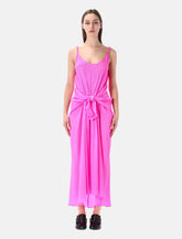 JW Anderson knotted waist longline silk dress - | Spazio Pritelli