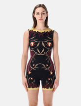 Marine Serre floral print second skin top - | Spazio Pritelli