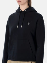 Ami PAris felpa con cappuccio cropped Ami de Cœur - | Spazio Pritelli