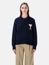 Ami Paris cardigan Ami de Cœur in maglia - | Spazio Pritelli