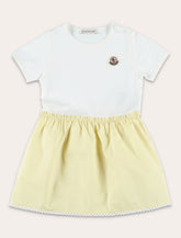 Moncler baby cotton blend pleated dress - | Spazio Pritelli