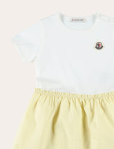 Moncler baby cotton blend pleated dress - | Spazio Pritelli