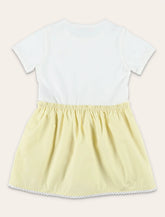Abito baby Moncler in cotone con gonna plissettata - | Spazio Pritelli