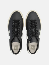 Veja Campo leather sneakers in black and white - | Spazio Pritelli