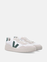 Veja V-90 leather sneakers white and cyprus - | Spazio Pritelli