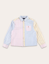 Polo Ralph Lauren striped cotton Oxford shirt for kids - | Spazio Pritelli