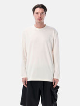 Y-3 long sleeve white jersey t-shirt - | Spazio Pritelli