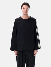 Y-3 raw edge long sleeve black t-shirt - | Spazio Pritelli