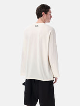 Y-3 raw edge long sleeve white t-shirt - | Spazio Pritelli