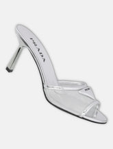 Prada silver mesh and metallic leather mules - | Spazio Pritelli