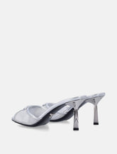 Prada silver mesh and metallic leather mules - | Spazio Pritelli