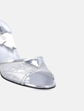 Prada silver mesh and metallic leather mules - | Spazio Pritelli
