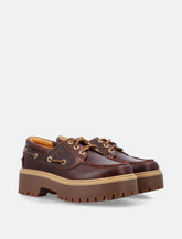 Scarpa da barca Timberland Stone Street donna con plateau marrone scuro - | Spazio Pritelli
