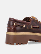 Scarpa da barca Timberland Stone Street donna con plateau marrone scuro - | Spazio Pritelli