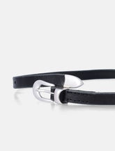 Our Legacy cintura in pelle nera con fibbia in metallo - | Spazio Pritelli