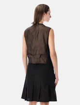 Our Legacy soot black linen blend waistcoat - | Spazio Pritelli