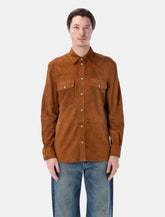 Sword 6.6.44 suede texan shirt - | Spazio Pritelli