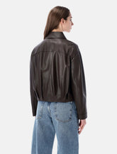 Sword 6.6.44 cropped nappa leather bomber - | Spazio Pritelli