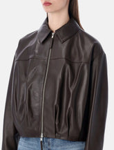 Sword 6.6.44 cropped nappa leather bomber - | Spazio Pritelli