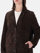 Sword suede leather coat - | Spazio Pritelli