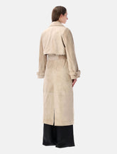 Sword suede leather trench coat - | Spazio Pritelli