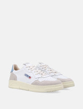 Autry Medalist Low white & Forget Me Not suede sneakers - | Spazio Pritelli
