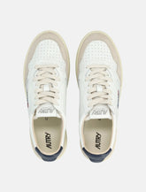 Autry Medalist leather and suese low sneakers - white space - | Spazio Pritelli