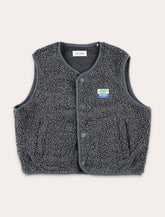 American Vintage Kids Hoktown grey fleece vest - | Spazio Pritelli