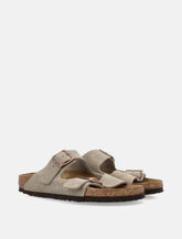 Birkenstock Arizona Suede Flat Sandals in Taupe - | Spazio Pritelli
