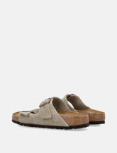 Birkenstock Arizona Suede Flat Sandals in Taupe - | Spazio Pritelli
