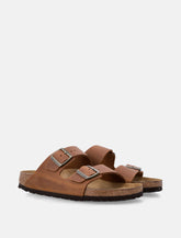 Birkenstock Arizona oiled leather sandals cognac - | Spazio Pritelli