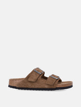 Birkenstock Arizona Suede Flat Sandals in Dark tea - | Spazio Pritelli