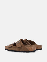 Birkenstock Arizona Suede Flat Sandals in Dark tea - | Spazio Pritelli