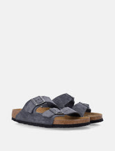 Birkenstock Arizona charcoal suede sandals - | Spazio Pritelli