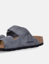 Birkenstock Arizona charcoal suede sandals - | Spazio Pritelli