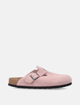 Zoccolo Birkenstock Boston in camoscio rosa - | Spazio Pritelli
