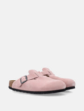 Zoccolo Birkenstock Boston in camoscio rosa - | Spazio Pritelli