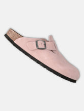 Zoccolo Birkenstock Boston in camoscio rosa - | Spazio Pritelli
