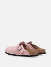 Zoccolo Birkenstock Boston in camoscio rosa - | Spazio Pritelli