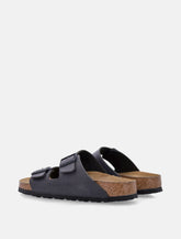 Birkenstock Arizona Birko-Flor velvet gray sandals - | Spazio Pritelli